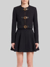 crop natté wool jacket