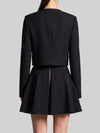 crop natté wool jacket