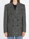 double-breasted chevron jacket