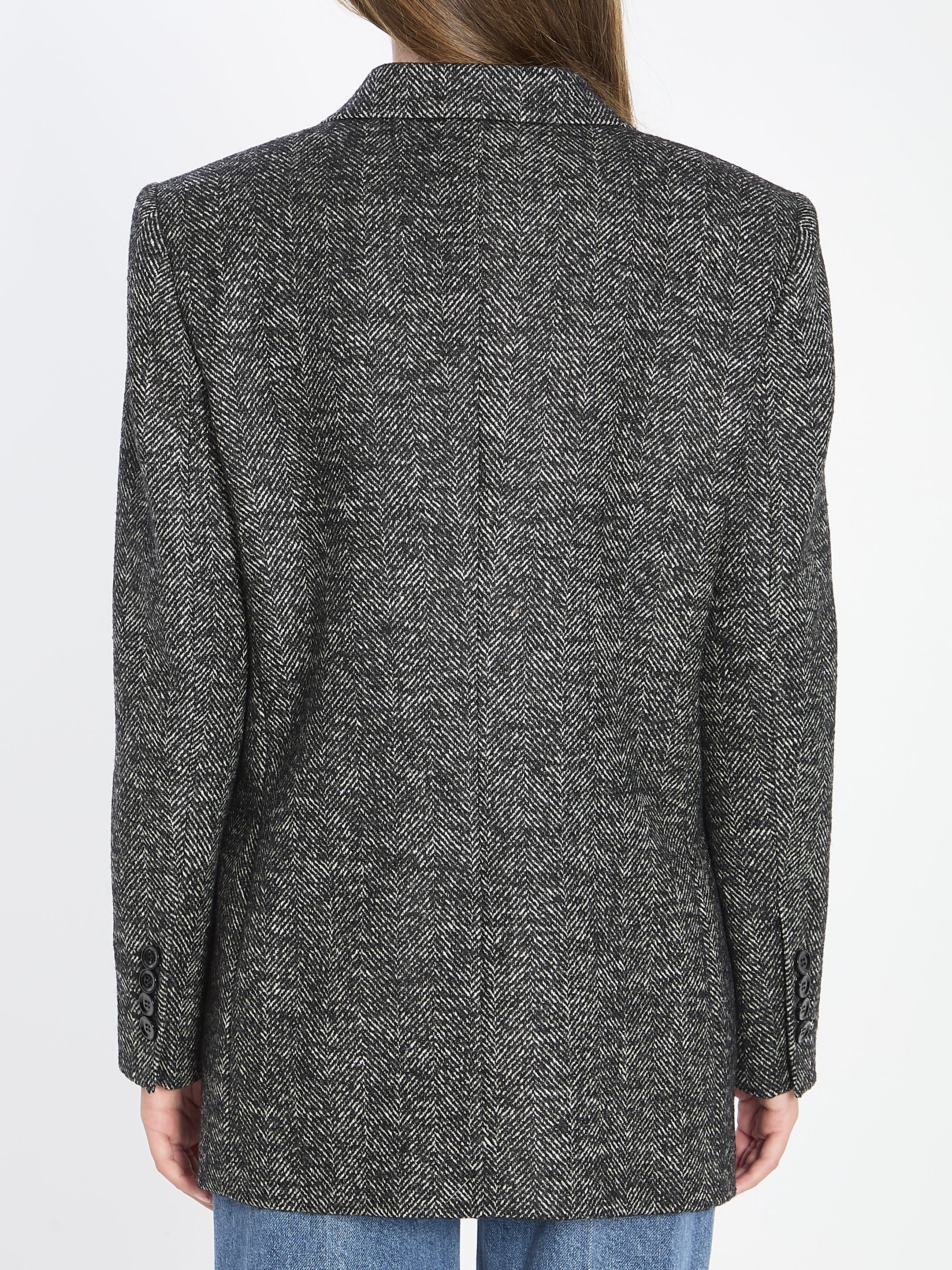 DOLCE&amp;GABBANA 38 double-breasted chevron jacket