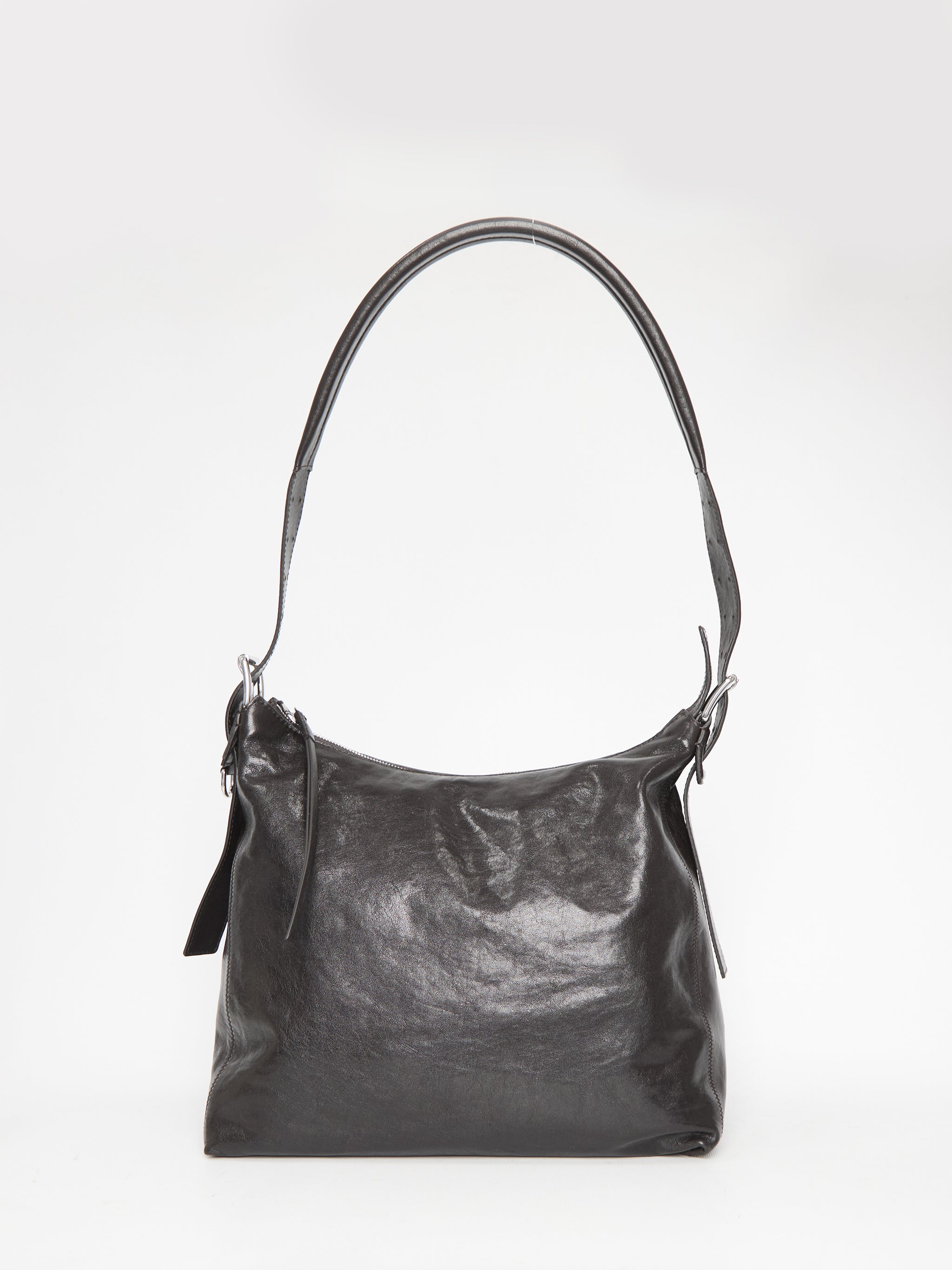 small brown belted hobo bag