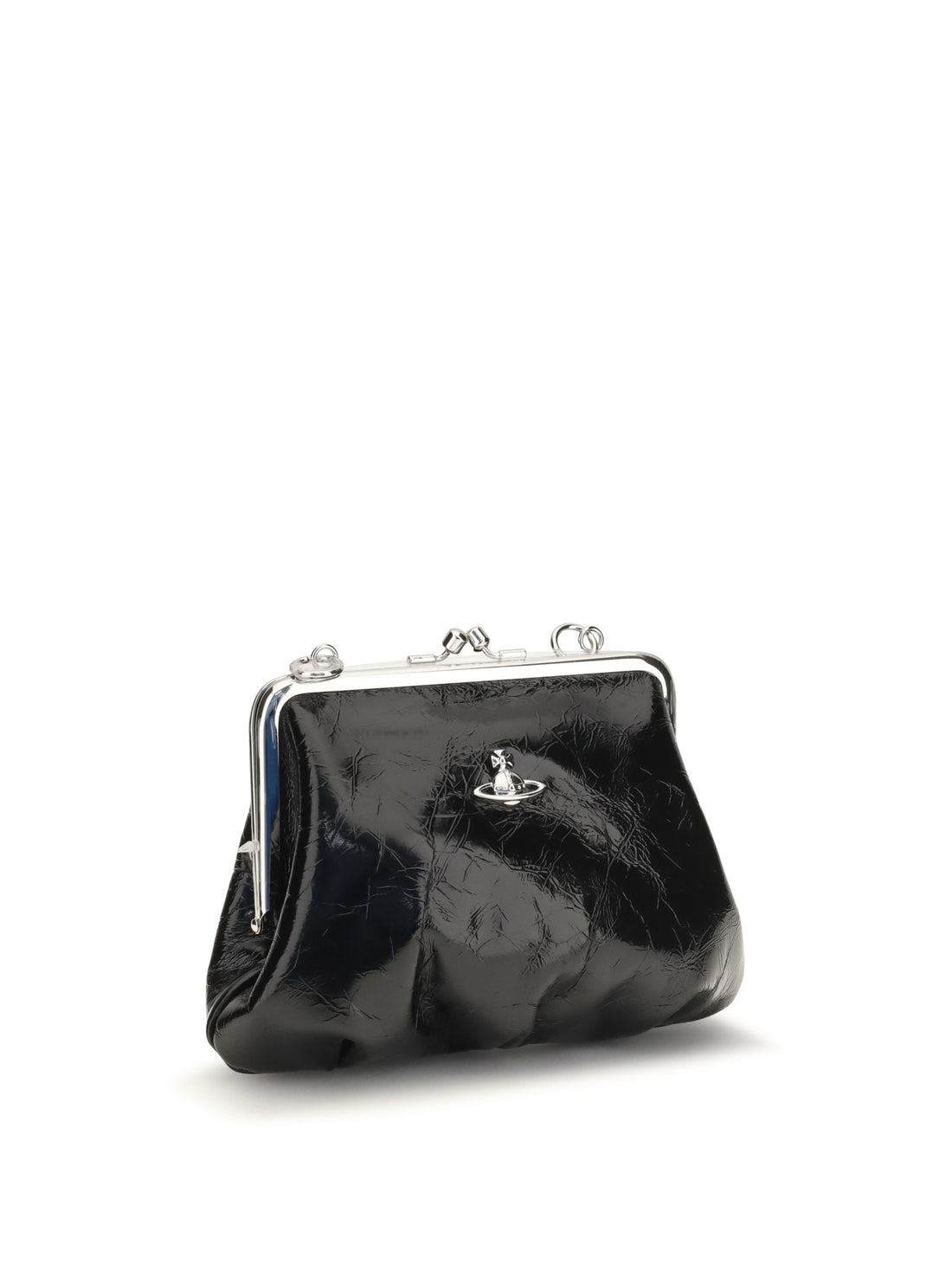 VIVIENNE WESTWOOD OS granny frame patent leather handbag