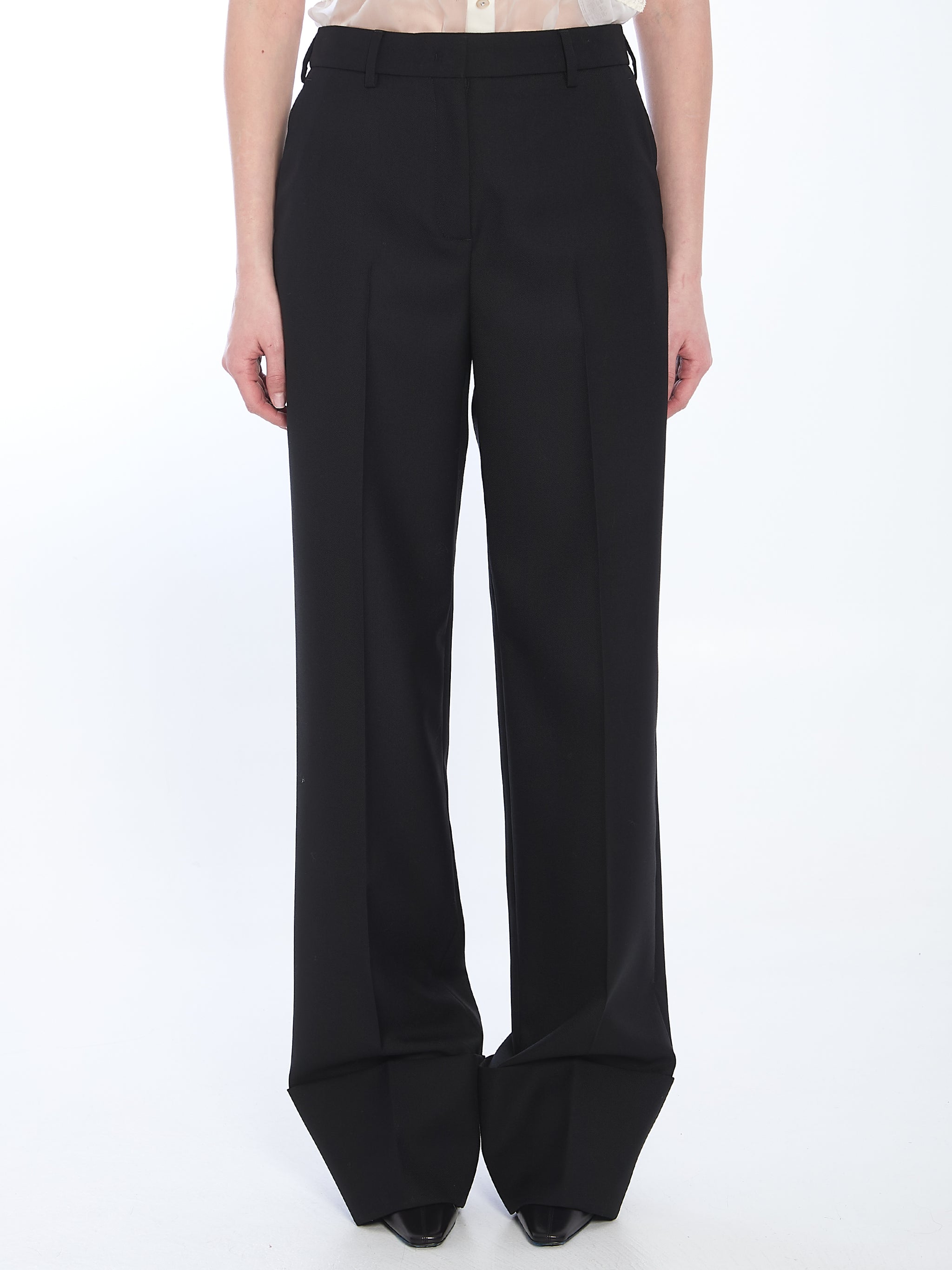 virgin wool trousers