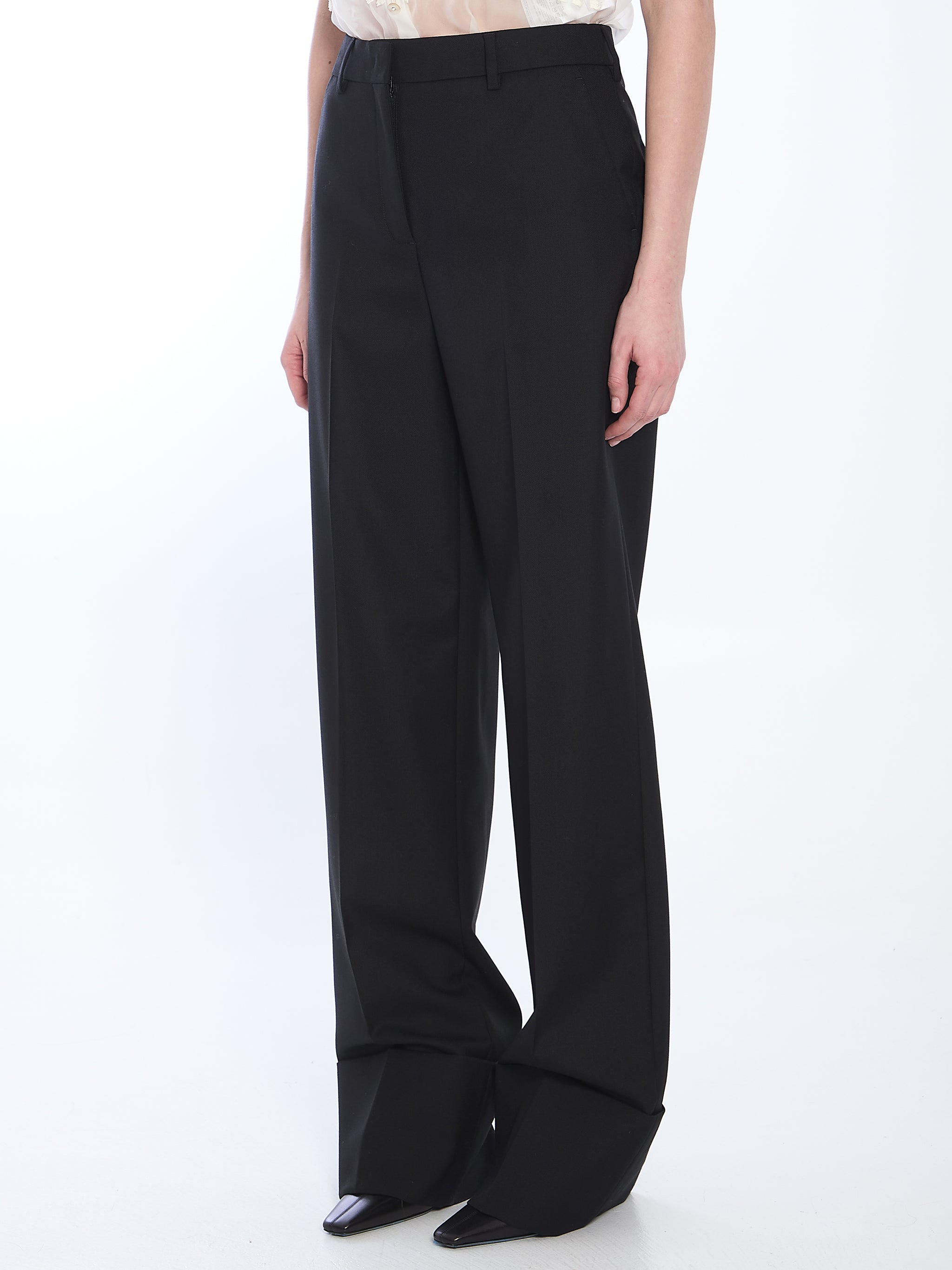 virgin wool trousers