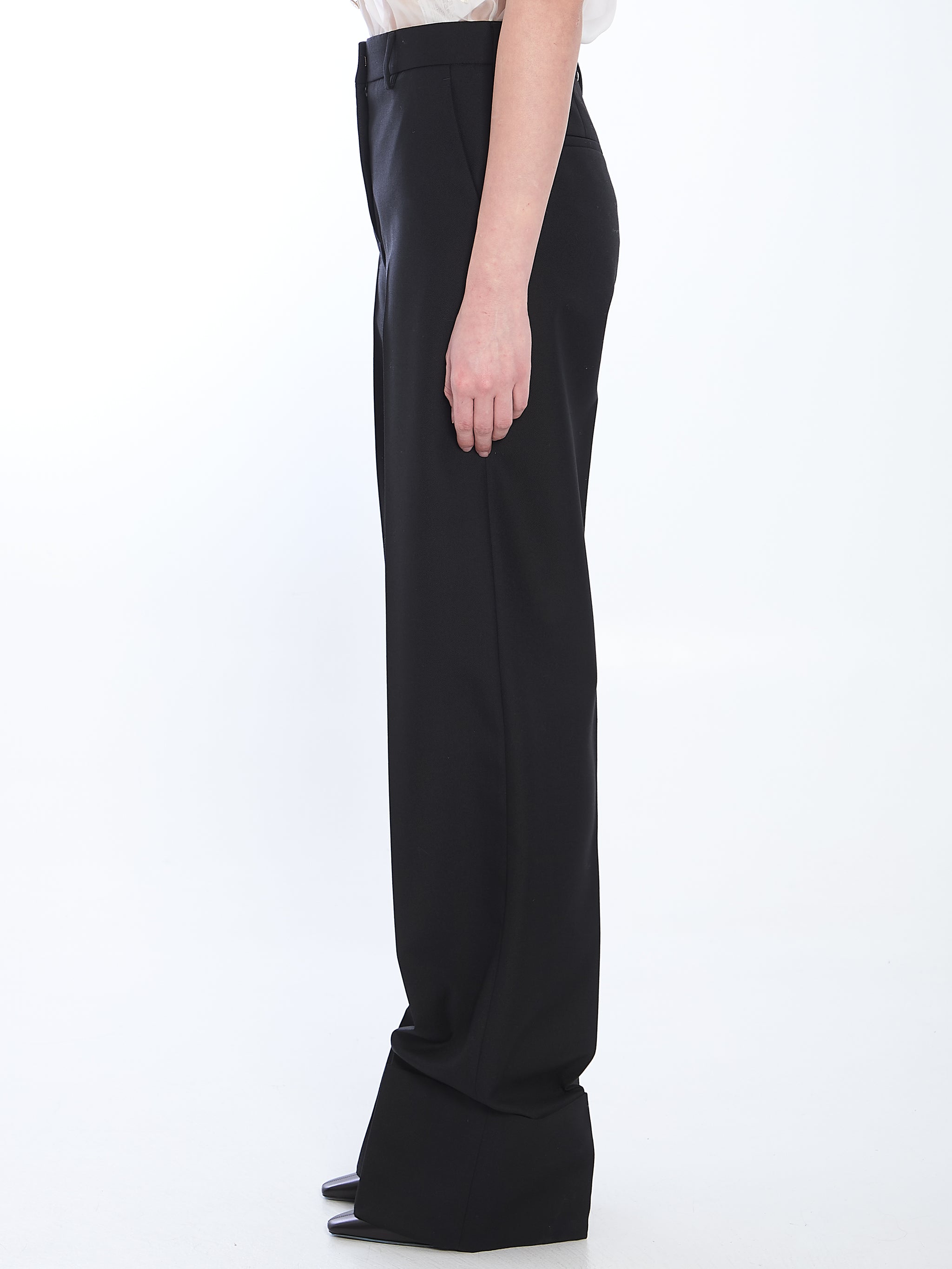 virgin wool trousers