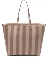 Fendi Pequin Striped And Ff Fabric Roll Large Reversible Shopper