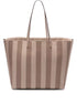 Fendi Pequin Striped And Ff Fabric Roll Large Reversible Shopper