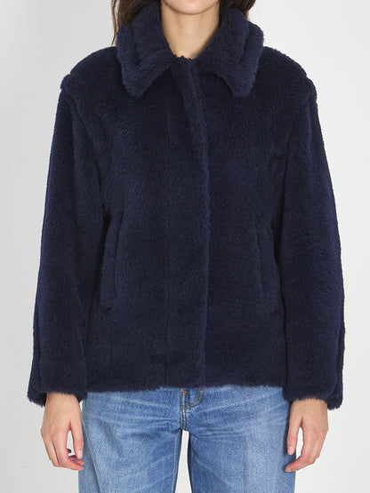 MAX MARA 40 cropped teddy coat