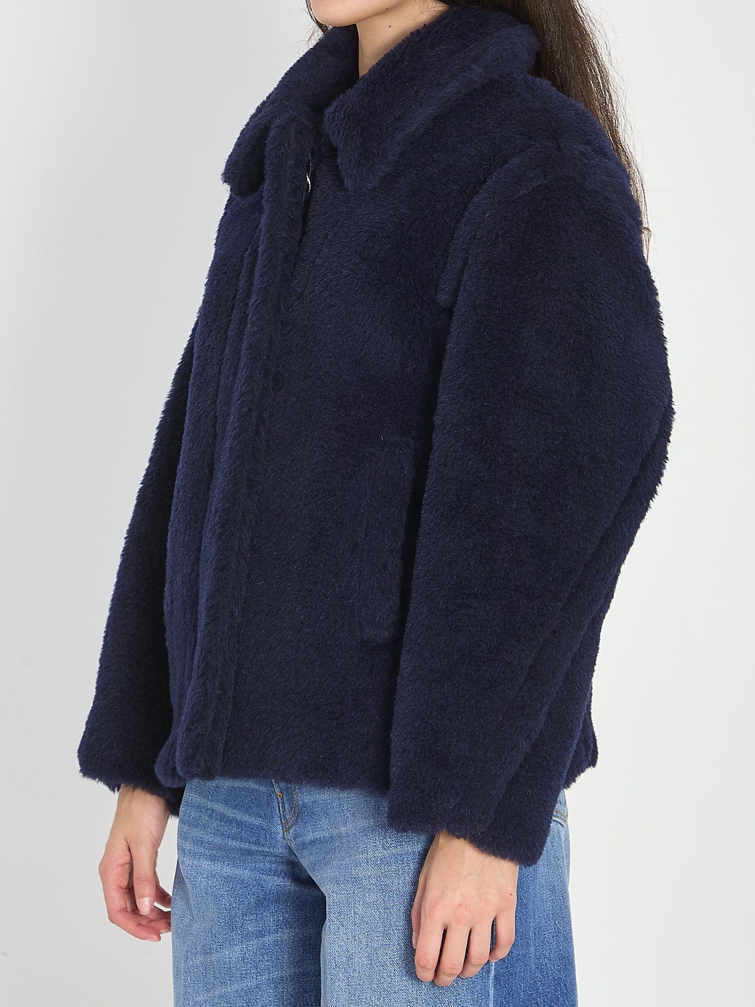 MAX MARA 40 cropped teddy coat