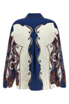 arabesque scarf sand all-over print cotton shirt