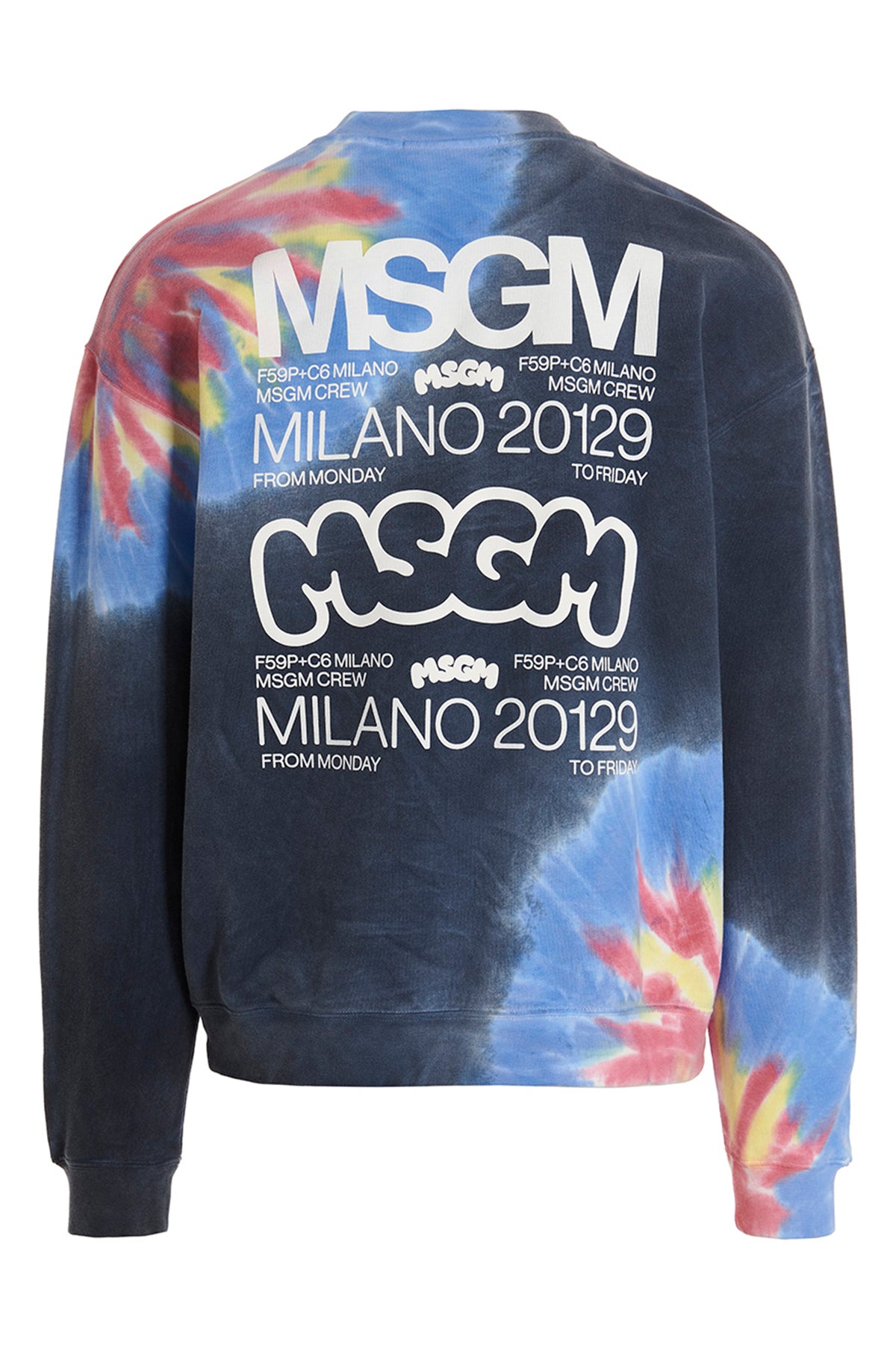 tie-dye effect cotton sweatshirt
