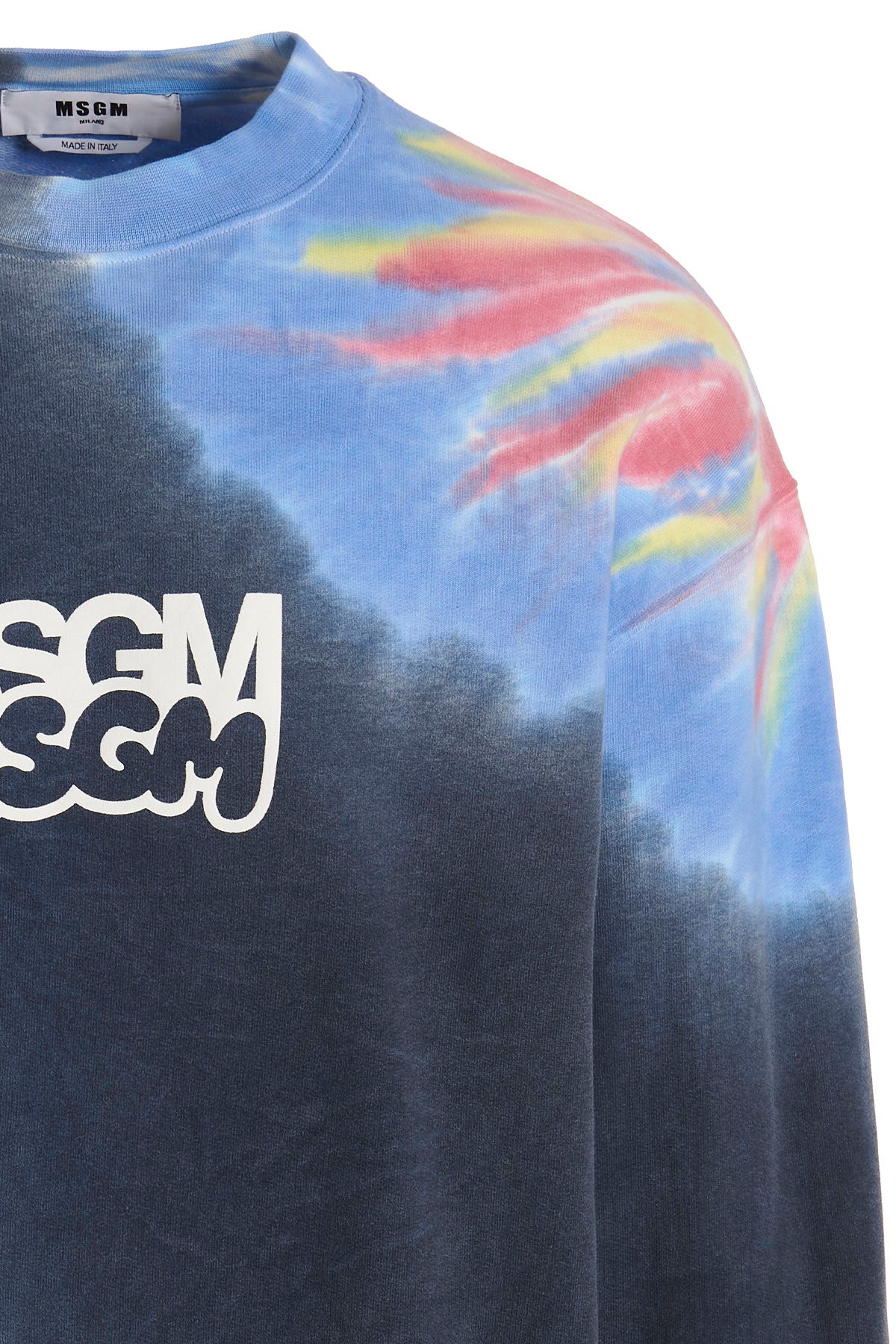 tie-dye effect cotton sweatshirt