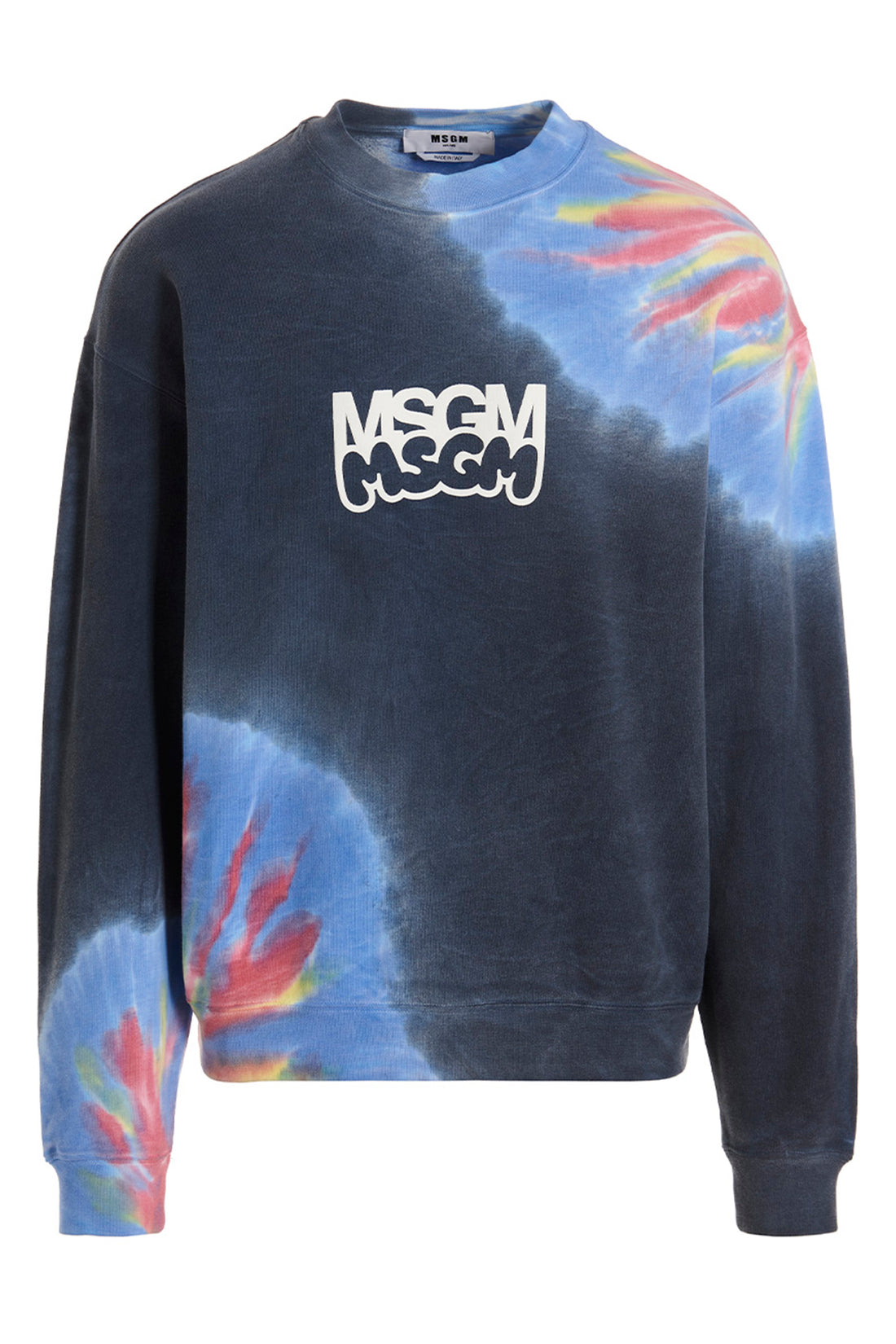 MSGM L tie-dye effect cotton sweatshirt