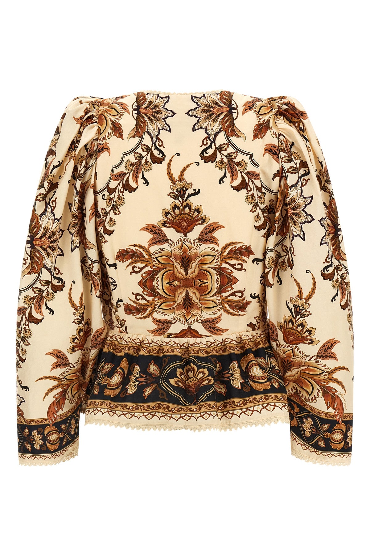 majestic garden sand cotton blouse