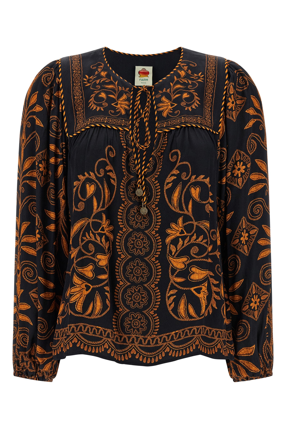 FARM RIO S cornely ainika blouse in silk-effect fabric