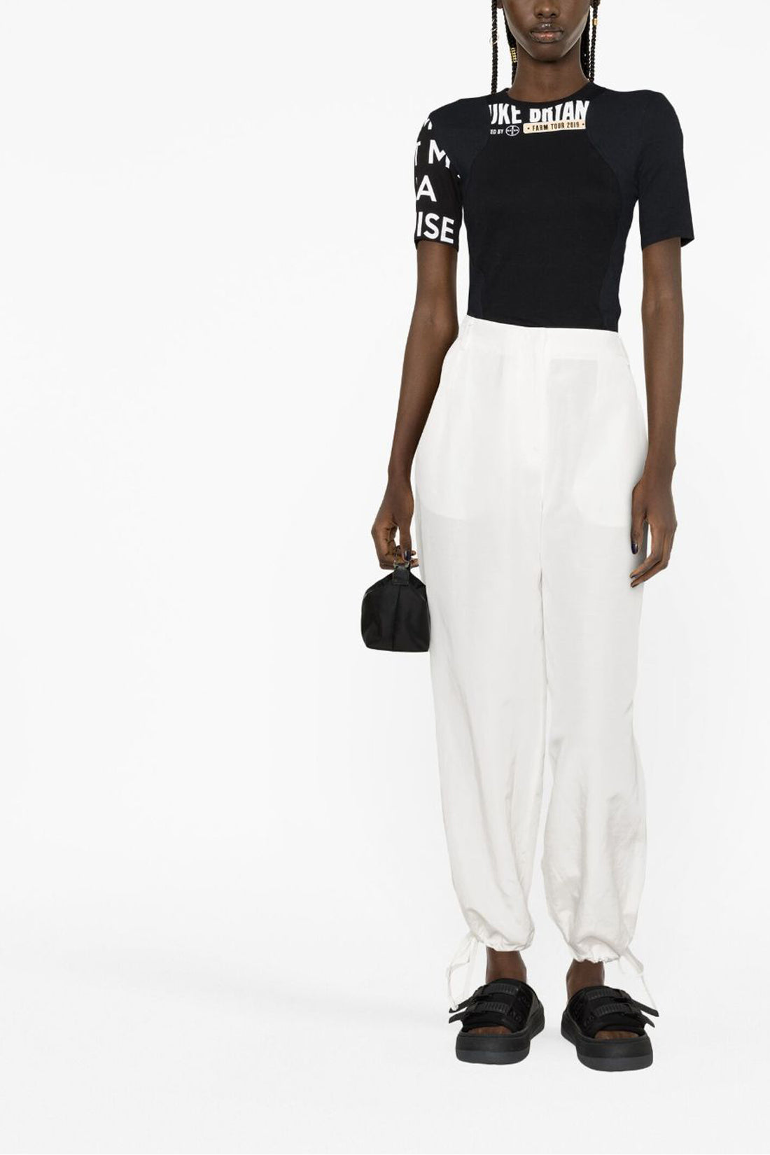 MSGM 42 viscose and linen pants