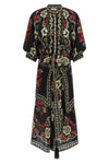 all-over rococò flowers print viscose dress