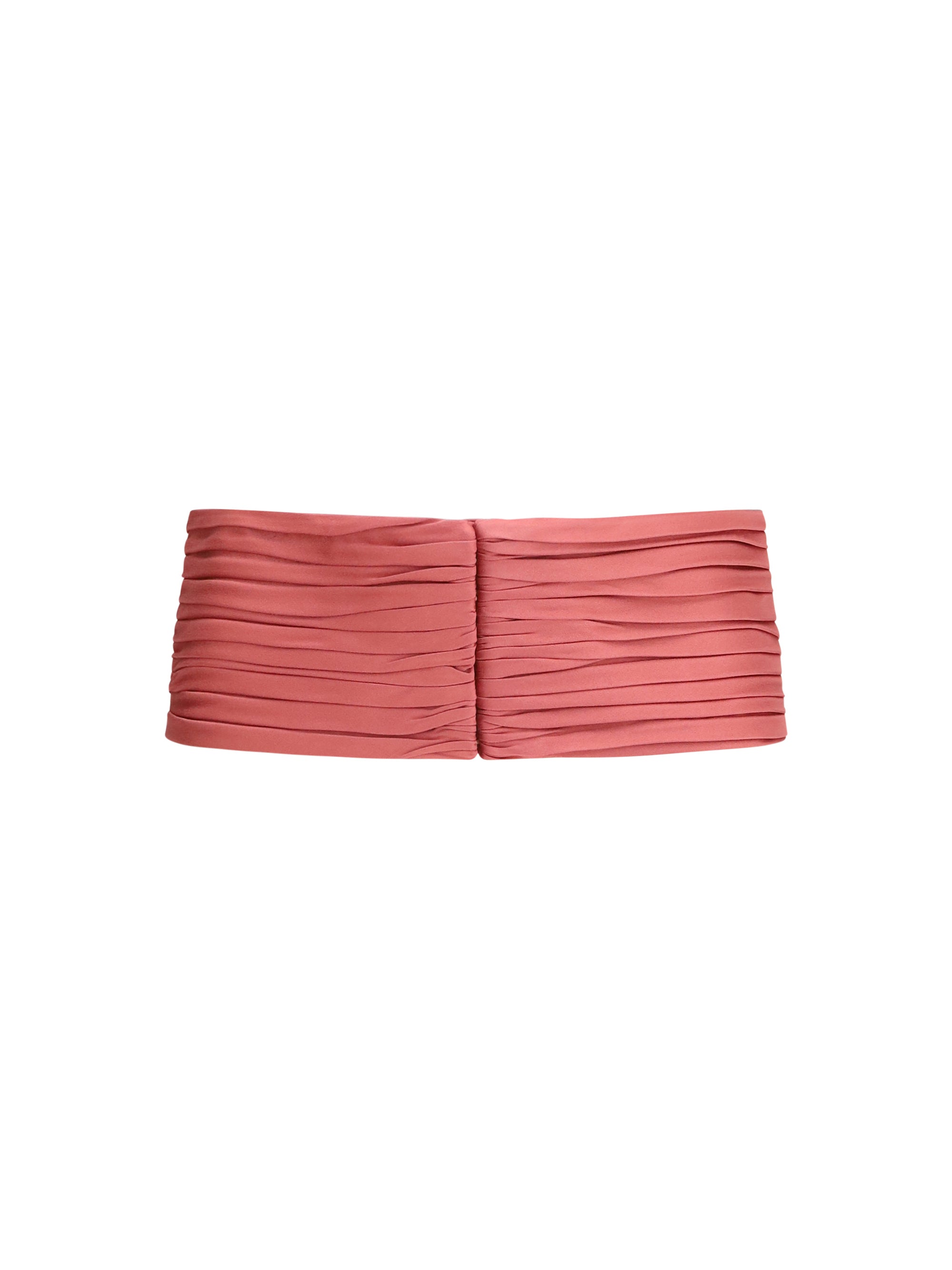 satin pleated waist belt