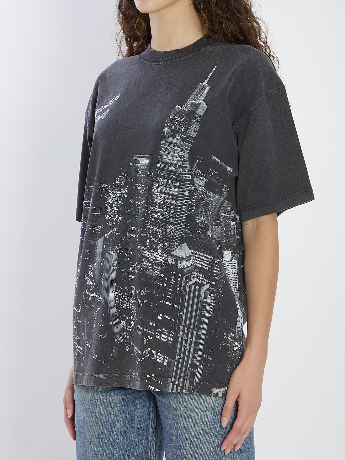 ALEXANDER WANG S t-shirt with rhinestones