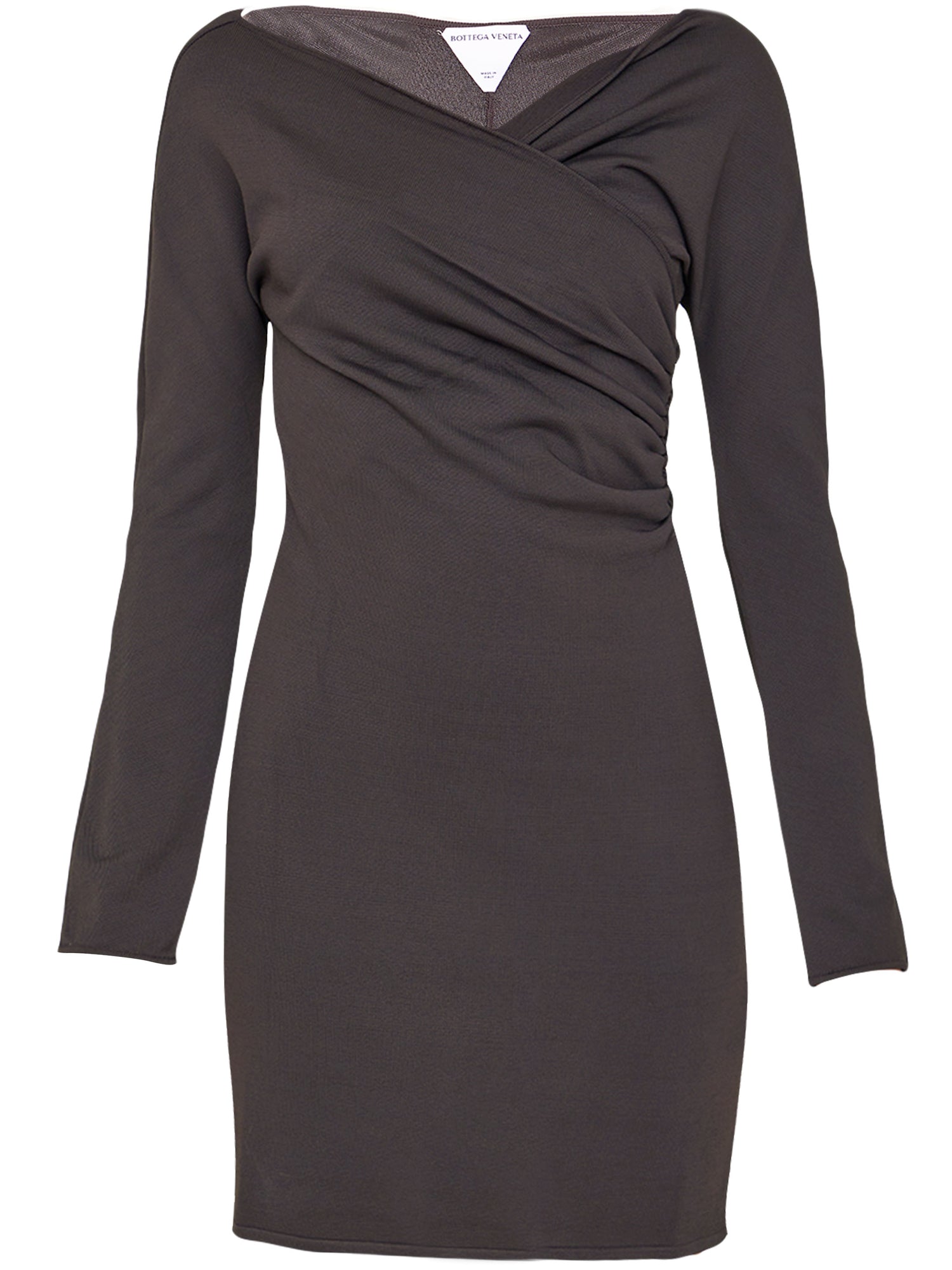BOTTEGA VENETA S brown viscose dress