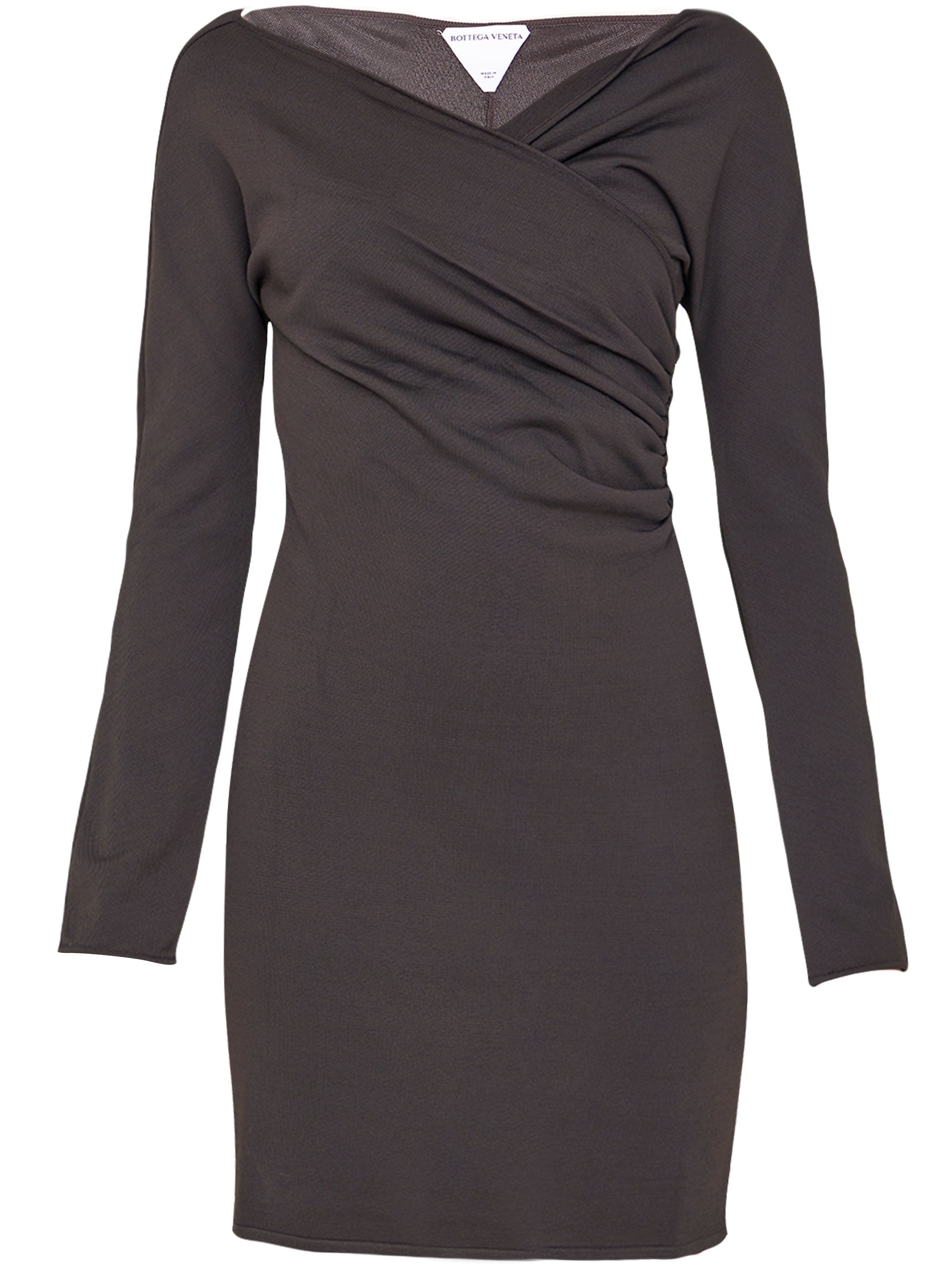 BOTTEGA VENETA S brown viscose dress