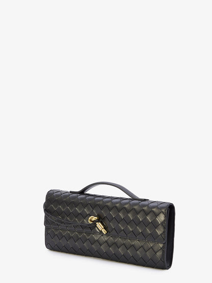 BOTTEGA VENETA OS black andiamo long clutch