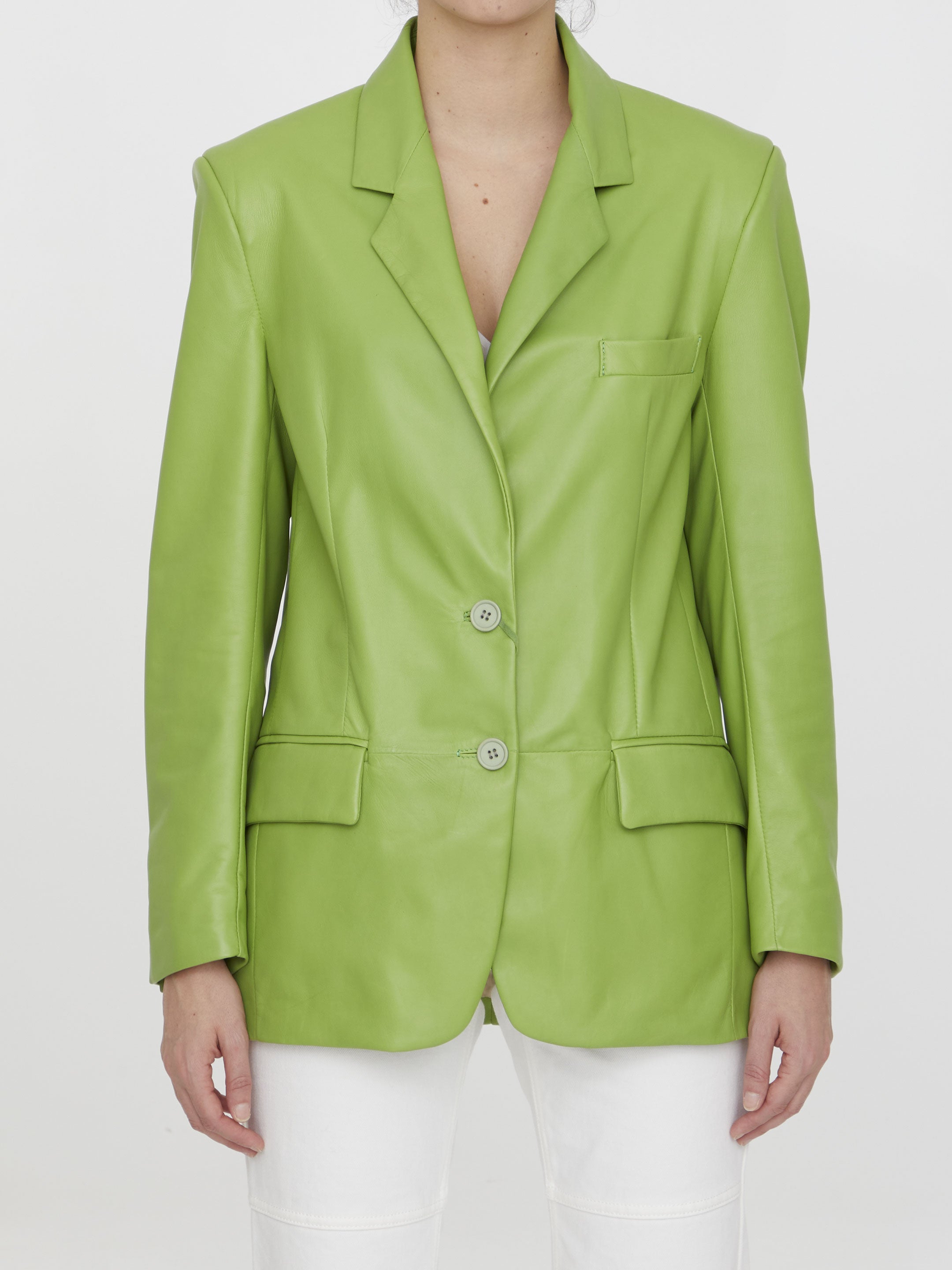 SALVATORE SANTORO 40 lime leather jacket