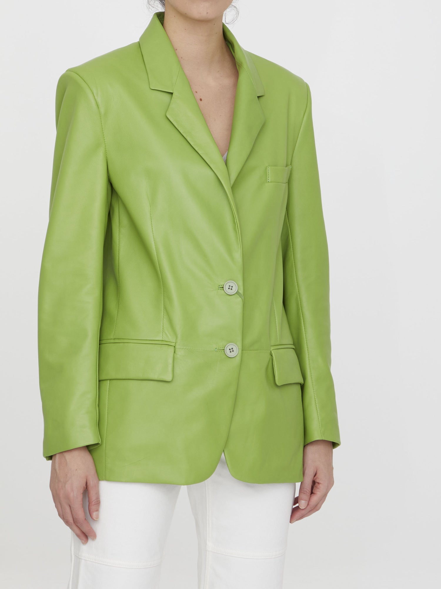 SALVATORE SANTORO 40 lime leather jacket