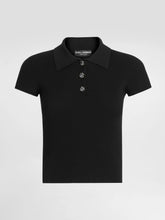 DOLCE&GABBANA 40 ribbed polo-style top