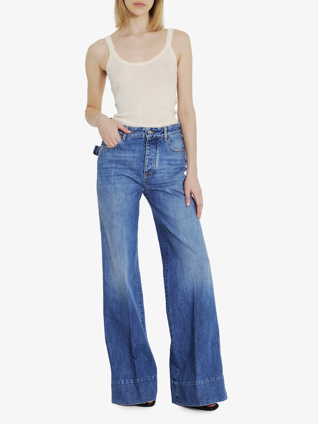 BOTTEGA VENETA 36 wide-leg jeans