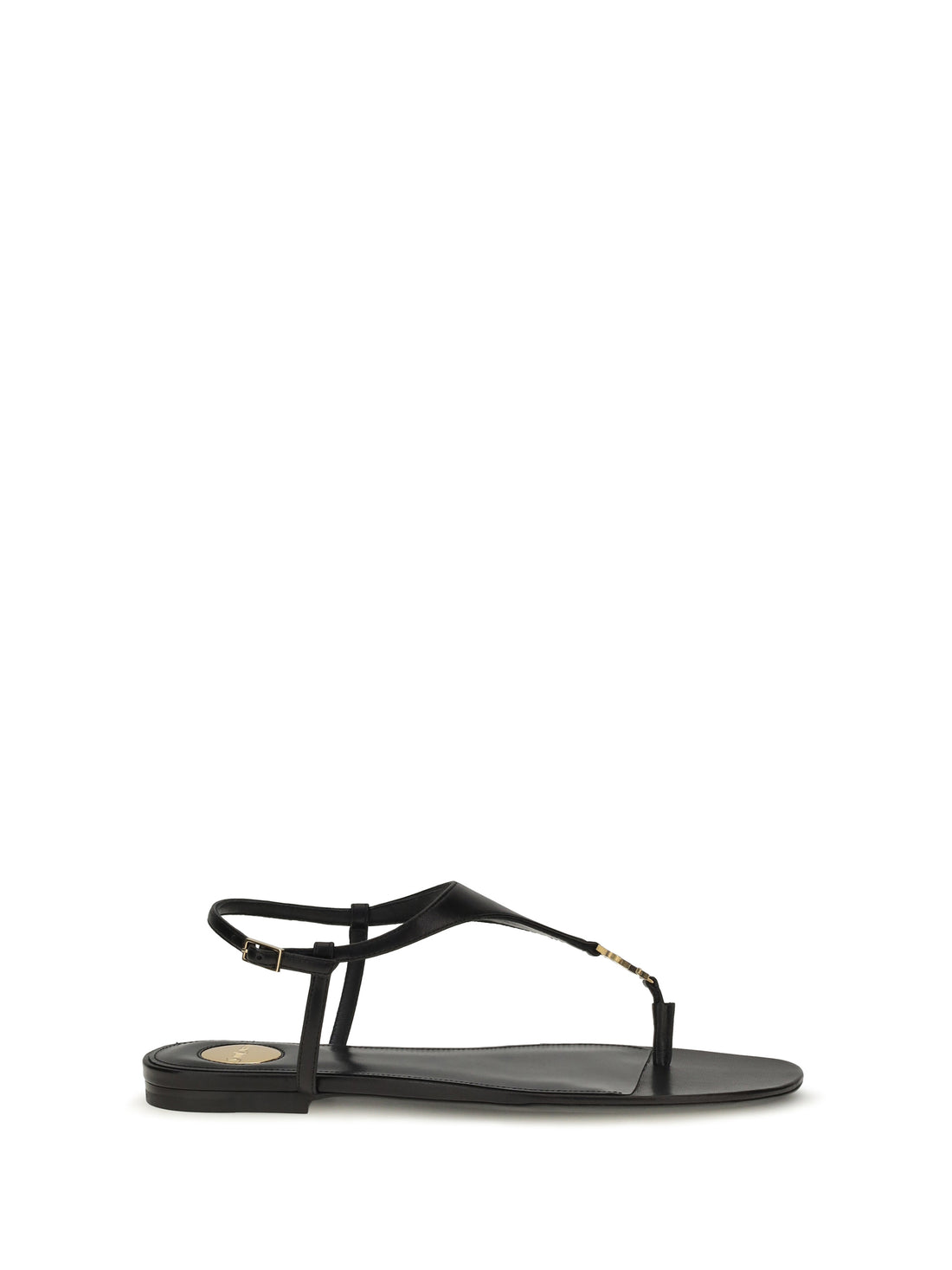 SAINT LAURENT 36 cassandre leather sandals