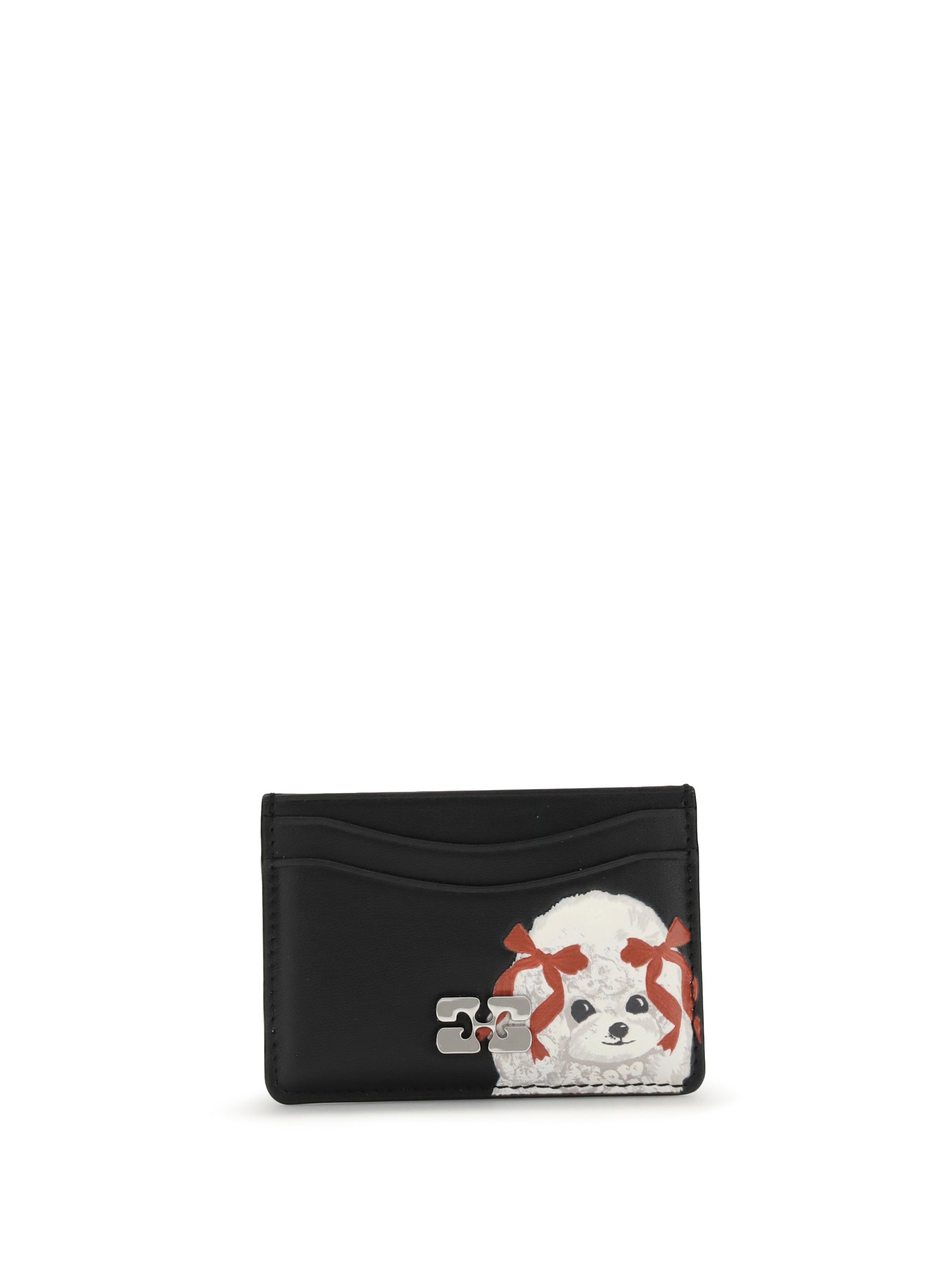 GANNI OS bou card holder with poodle