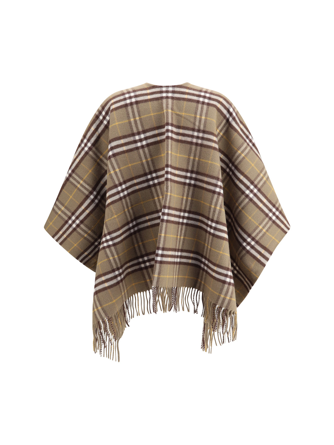 BURBERRY OS wool and cashmere check cape