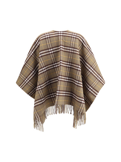 BURBERRY OS wool and cashmere check cape