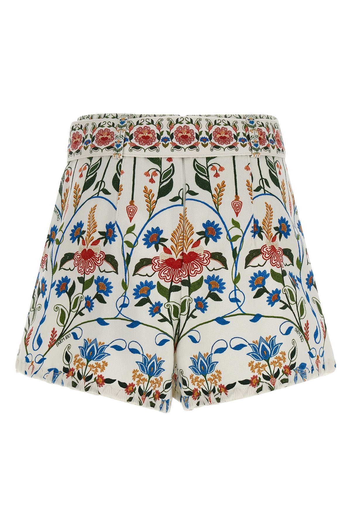 fraga shorts in all-over floral print cotton canvas