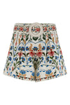 fraga shorts in all-over floral print cotton canvas
