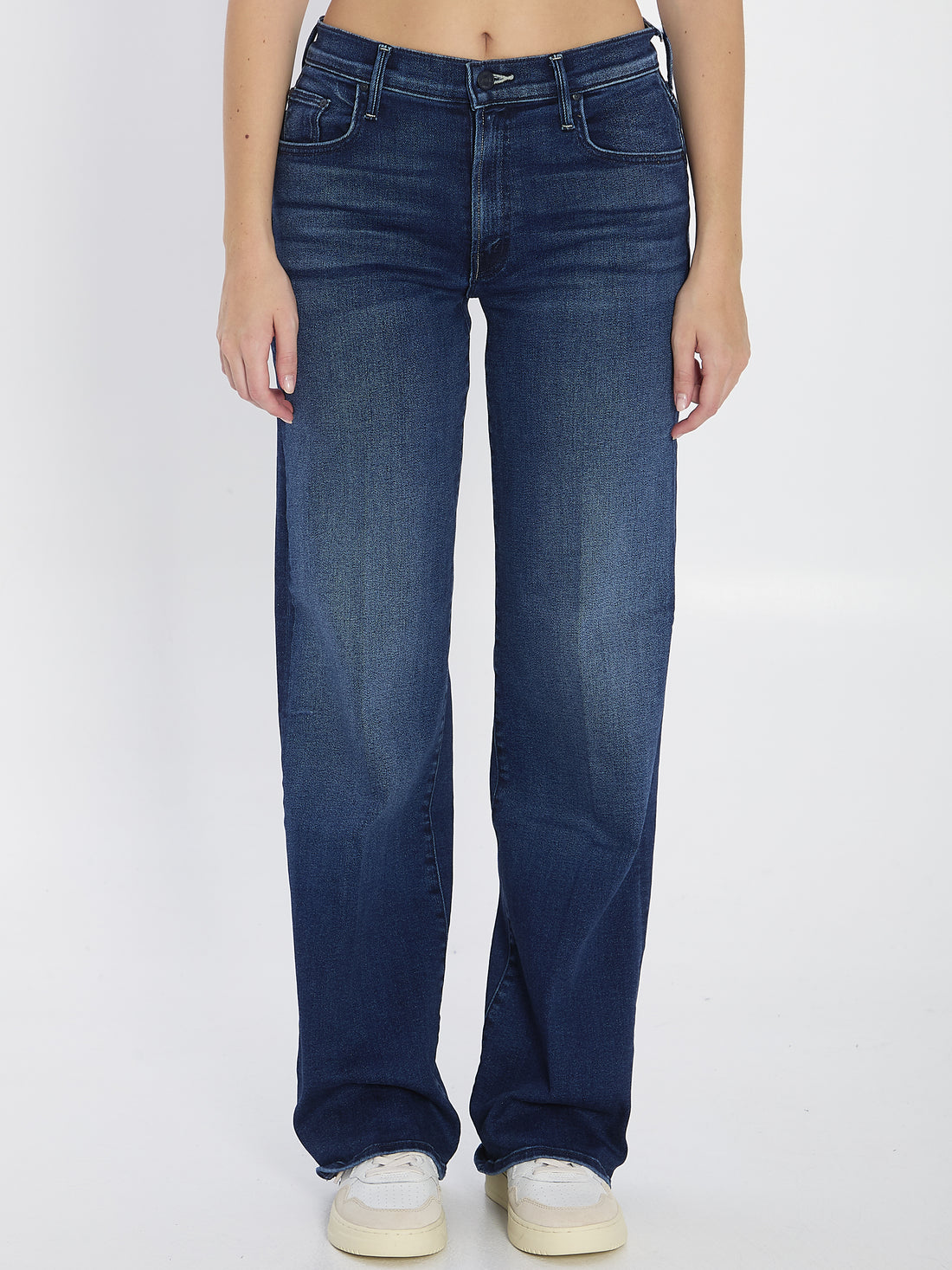 MOTHER 24 the mid rise maven sneak denim pants 
