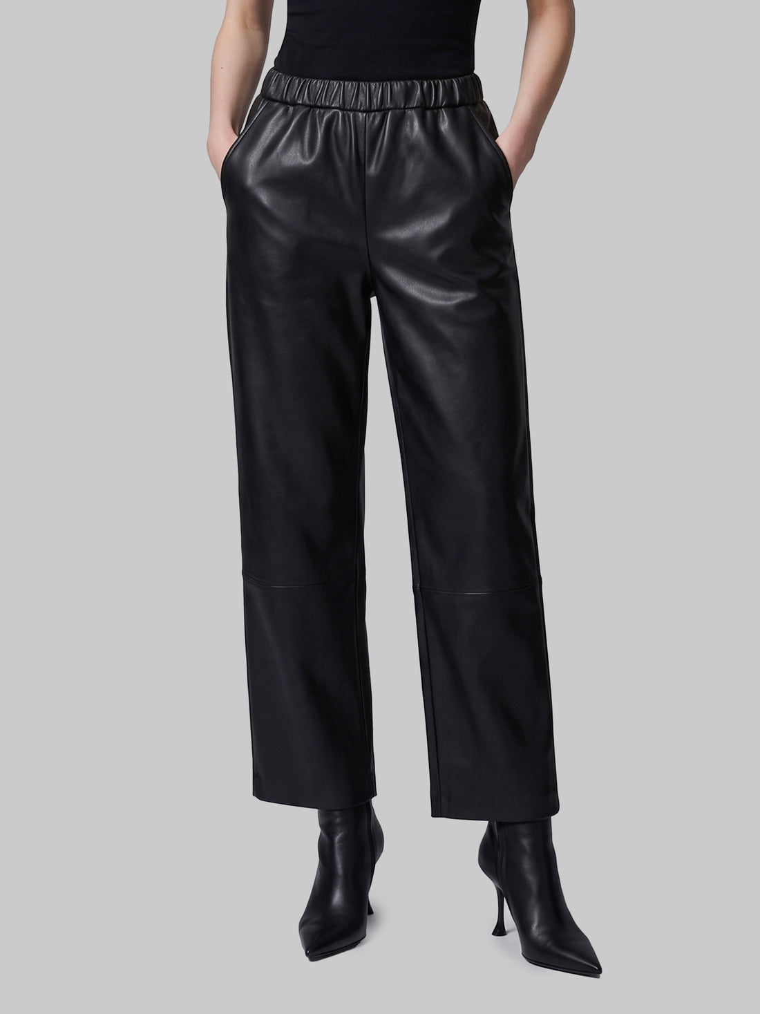 PARIENTE M sarah leather pants in black