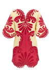 spring arabesc linen mini dress