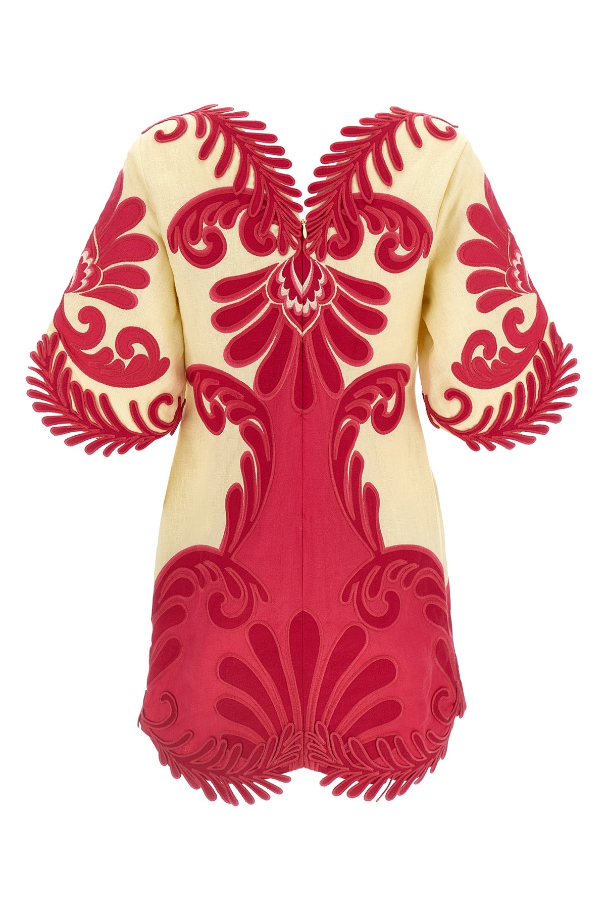 spring arabesc linen mini dress