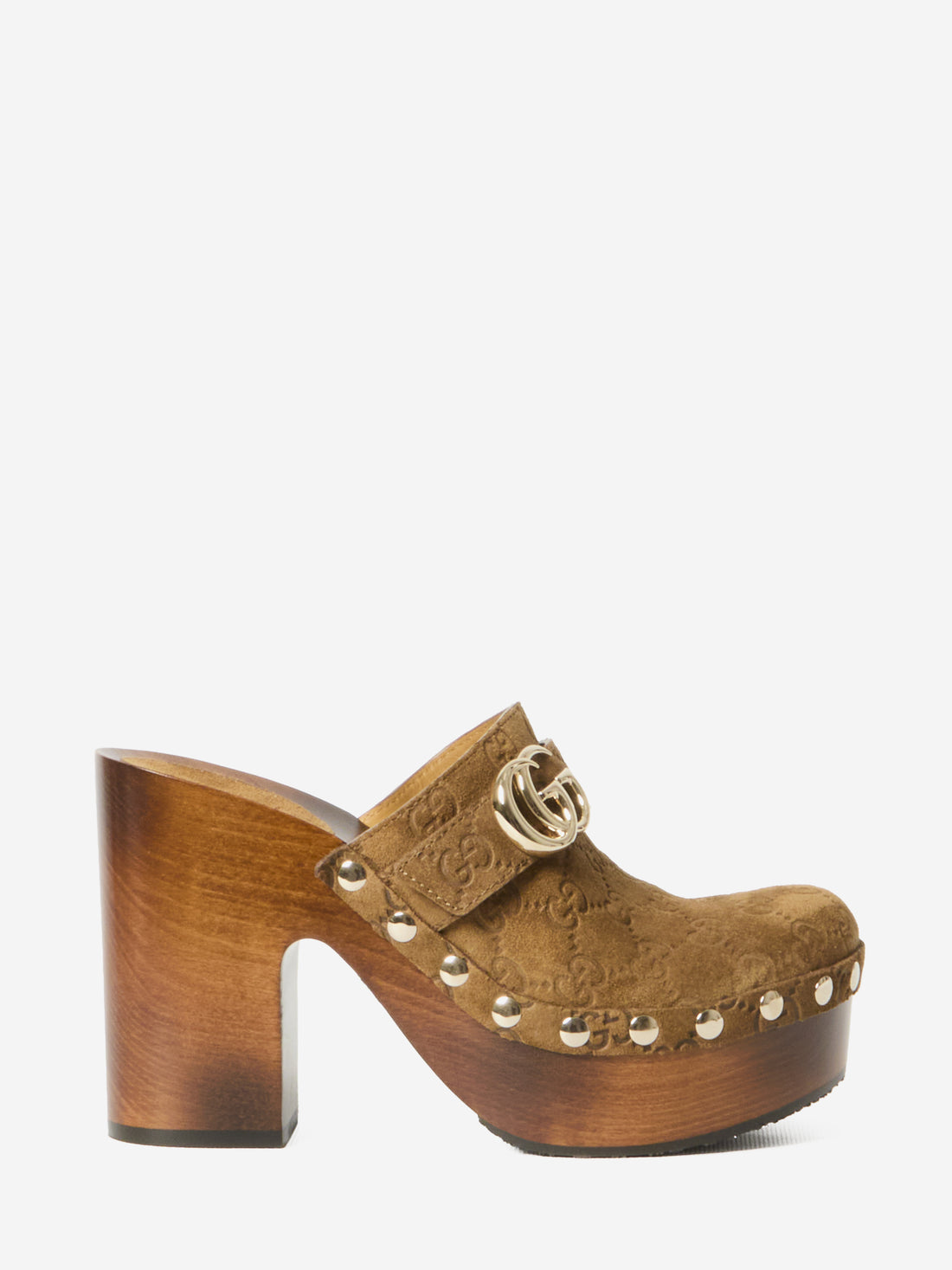 GUCCI 36 double g platform clog