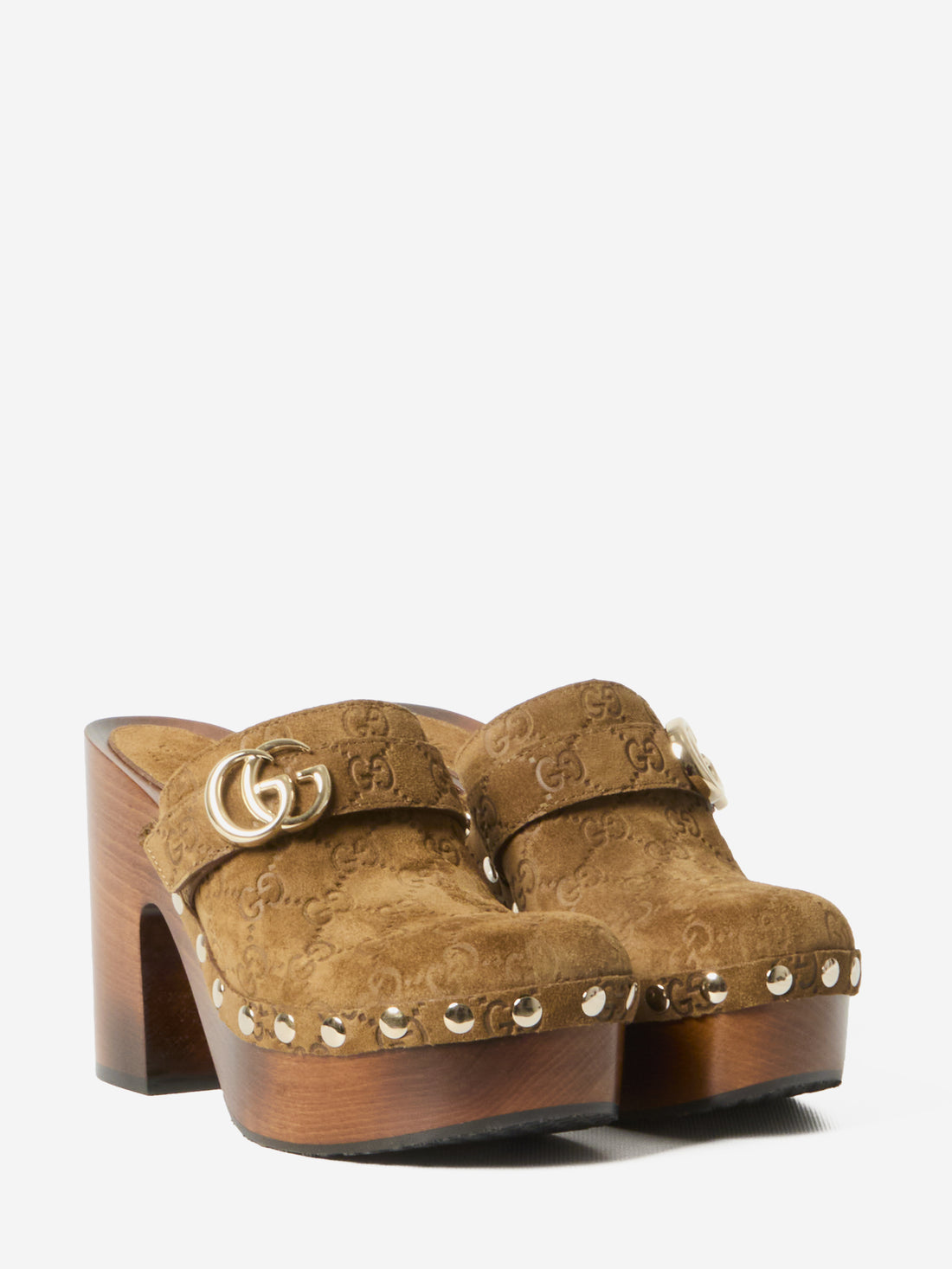 GUCCI 36 double g platform clog