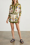 sand tropical scarf print lenzing ecovero(tm)(tm) and euroflax(tm) blend shirt