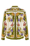 sand tropical scarf print lenzing ecovero(tm)(tm) and euroflax(tm) blend shirt