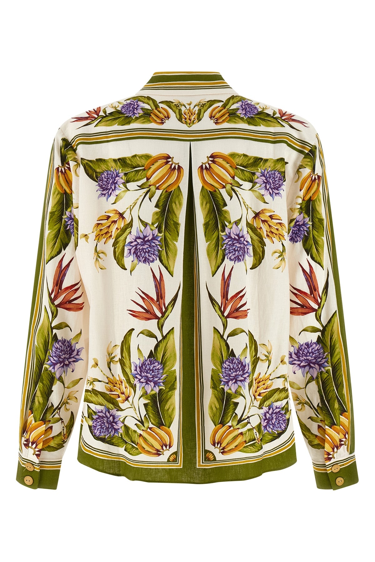 sand tropical scarf print lenzing ecovero(tm)(tm) and euroflax(tm) blend shirt