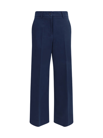 MAX MARA WEEKEND 34 urial cropped trousers in cotton satin