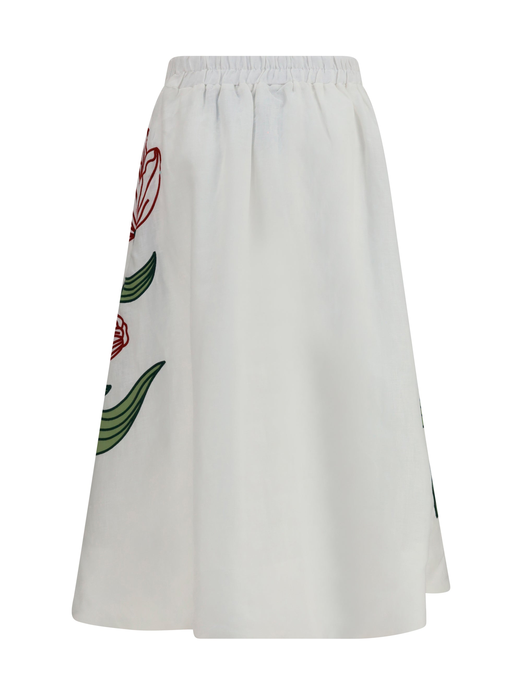 floral embroidered skirt