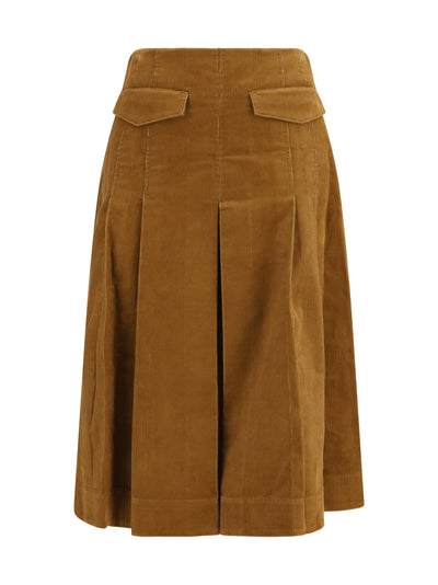 corduroy pleated skirt