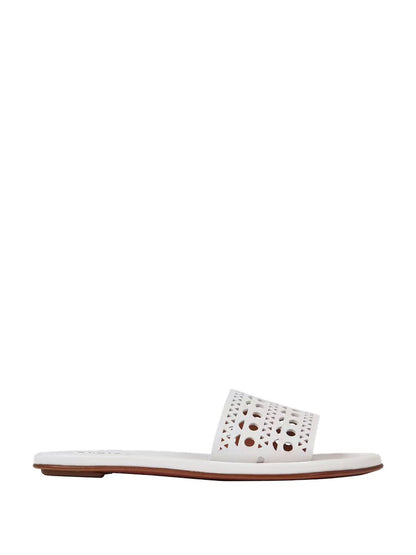 Alaïa Flat Mules In Vienne Calfskin