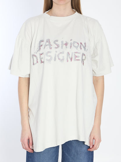 BALENCIAGA 01 distressed cotton shirt